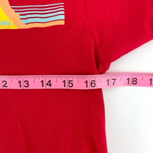 Columbia Sportswear Company Graphic T Shirt Men's Small Red Mountain Landscape - Picture 4 of 6